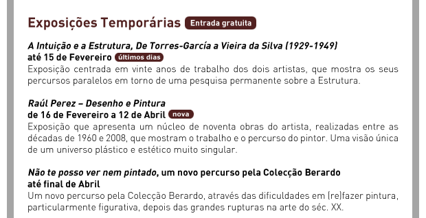 Exposi&ccedil;&otilde;es Tempor&aacute;rias