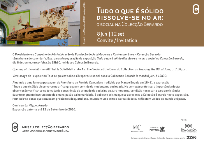 Tudo o que é sólido dissolve-se no ar